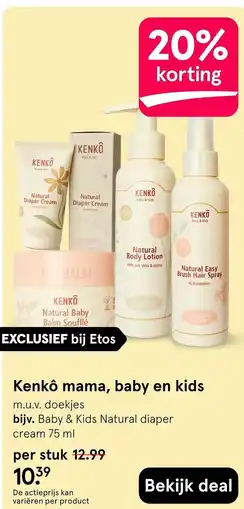 Etos Kenko mama, baby en kids aanbieding