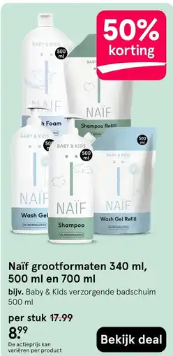 Etos Naïf grootformaten 340 ml, 500 ml en 700 ml aanbieding