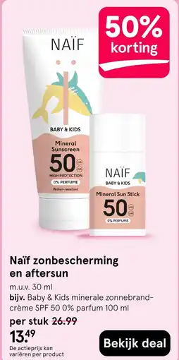 Etos Naïf zonbescherming en aftersun aanbieding