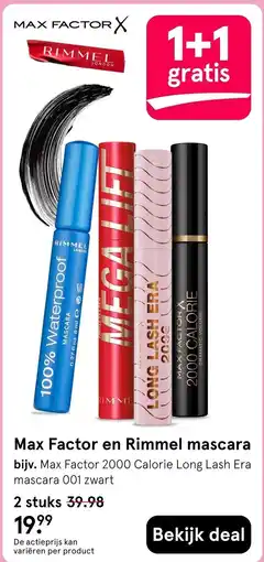Etos Max Factor en Rimmel mascara aanbieding
