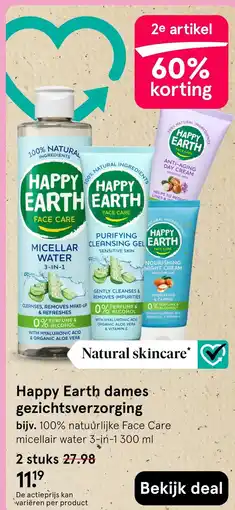 Etos Happy Earth dames gezichtsverzorging aanbieding