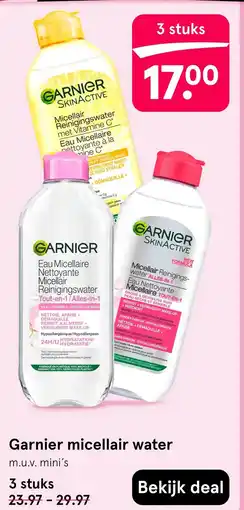 Etos Garnier micellair water aanbieding