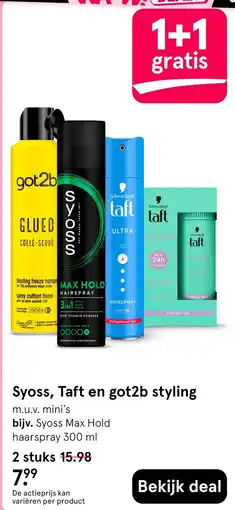 Etos Syoss, Taft en got2b styling aanbieding