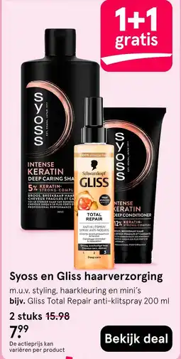 Etos Syoss en Gliss haarverzorging aanbieding