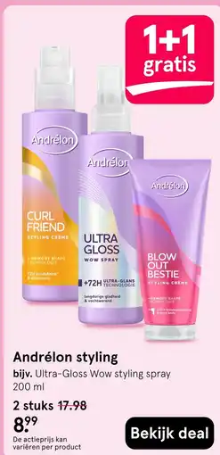 Etos Andrélon styling aanbieding