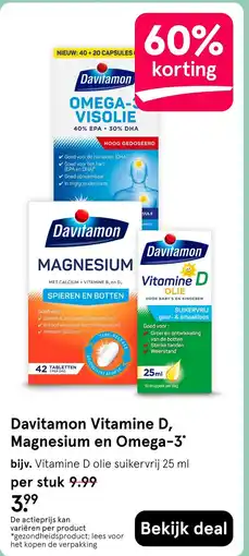 Etos Davitamon Vitamine D, Magnesium en Omega-3* aanbieding