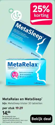 Etos MetaRelax en MetaSleep' aanbieding