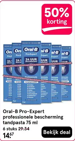 Etos Oral-B Pro-Expert professionele bescherming tandpasta 75 ml aanbieding