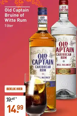 Gall & Gall Old Captain Bruine Rum aanbieding