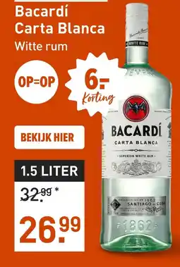 Gall & Gall Bacardí Carta Blanca aanbieding