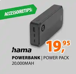 Expert Hama Power Pack 20.000mAh 3 Uitgangen: 2X USB-C 1X USB-A Zwart aanbieding