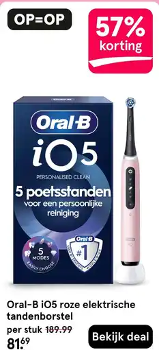 Etos Oral-B i05 roze elektrische tandenborstel aanbieding
