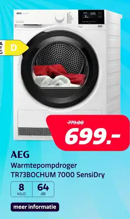 Electroworld AEG Warmtepompdroger TR73BOCHUM 7000 SensiDry aanbieding