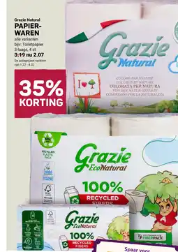 Ekoplaza Grazie Natural PAPIER- WAREN aanbieding