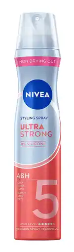 De Online Drogist Nivea Hair Styling Spray Ultra Strong 250ML aanbieding