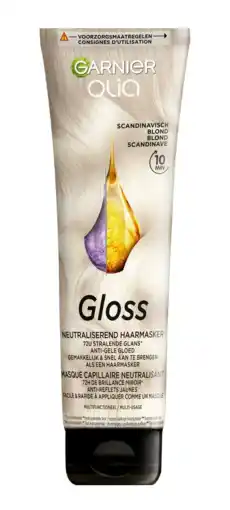 De Online Drogist Garnier Olia Gloss Neutraliserend Haarmasker Scandinavisch Blond 1650ML aanbieding