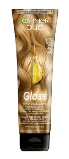 De Online Drogist Garnier Olia Gloss Getint Haarmasker Chique Blond 1650ML aanbieding