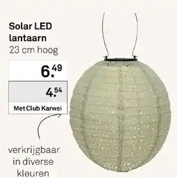 Karwei Club Karwei solar led lantaarn aanbieding