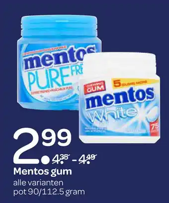 Spar Mentos gum aanbieding