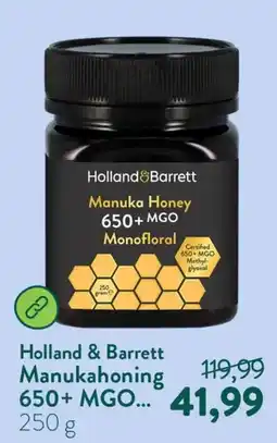 Holland & Barrett Holland & barrett manukahoning 650+ mgo aanbieding