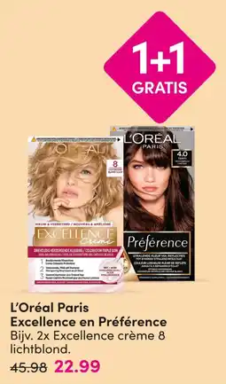 DA L'Oréal Paris Excellence en Préférence aanbieding
