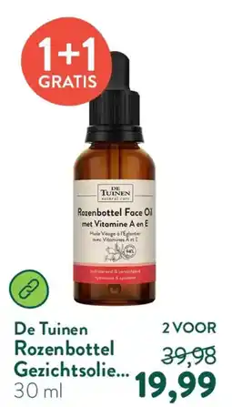 Holland & Barrett De Tuinen Rozenbottel Gezichtsolie aanbieding
