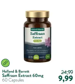 Holland & Barrett Holland & barrett saffraan extract 60mg aanbieding