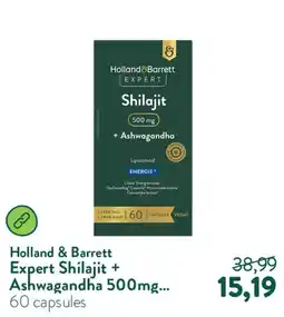 Holland & Barrett Holland & barrett expert shilajit + ashwagandha 500mg aanbieding