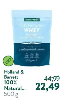 Holland & Barrett Holland & Barrett 100% Natural Whey Protein & Coconut Water aanbieding