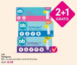 DA o.b. tampons aanbieding
