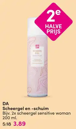 DA DA scheergel en -schuim aanbieding