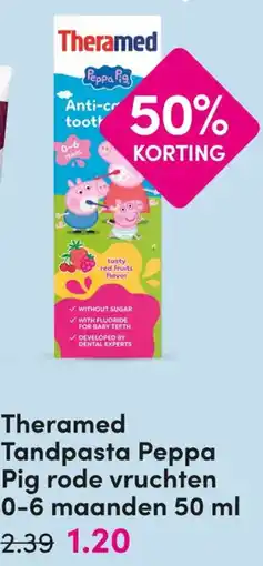 DA Theramed Tandpasta Peppa Pig rode vruchten aanbieding
