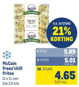 Makro McCain freez'chill frites aanbieding