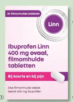 DA Linn ibuprofen linn 400 mg ovaal, filmomhulde tabletten aanbieding