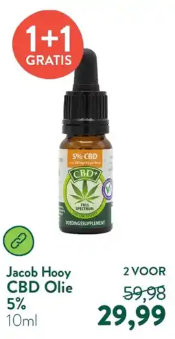 Holland & Barrett Jacob Hooy CBD Olie aanbieding