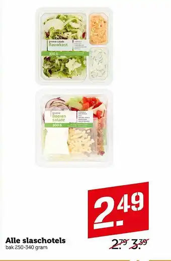 Coop Alle slaschotels 250-340 gram aanbieding