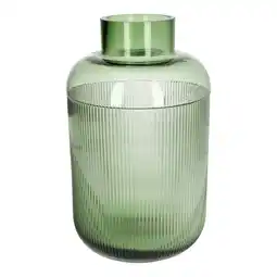 Van Cranenbroek Vaas glas groen 16 x 28 cm aanbieding
