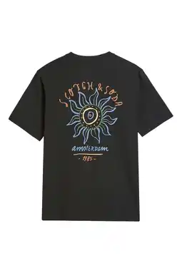 Wehkamp Scotch & Soda regular T-shirt met backprint zwart aanbieding