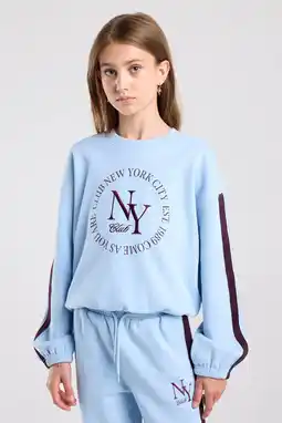Wehkamp America Today sweater met print - blauw aanbieding
