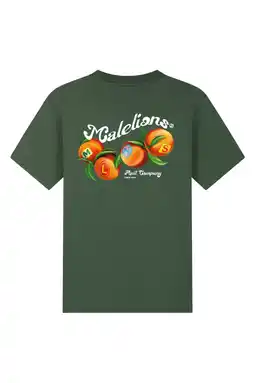 Wehkamp Malelions regular T-shirt met backprint donkergroen aanbieding