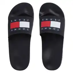 Wehkamp Tommy Jeans badslipper zwart aanbieding