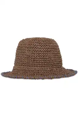 Wehkamp ICHI raffia hoed bruin aanbieding
