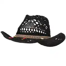Wehkamp Sarlini raffia cowboyhoed zwart aanbieding