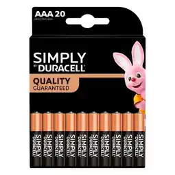 Trekpleister Duracell Simply AAA-Batterijen aanbieding
