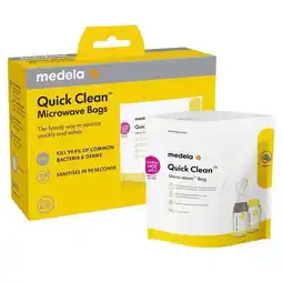 Trekpleister Medela Quick Clean Magnetron Sterilisatiezakken aanbieding