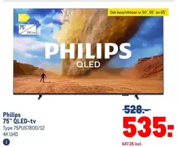 Makro Philips 75" QLED-tv aanbieding