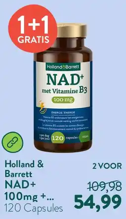 Holland & Barrett NAD+ 100mg + Vitamine B3 aanbieding