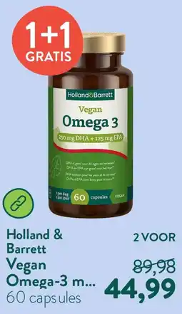 Holland & Barrett Vegan Omega-3 met DHA en EPA aanbieding
