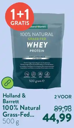 Holland & Barrett 100% Natural Grass-Fed Whey Protein Unflavoured aanbieding