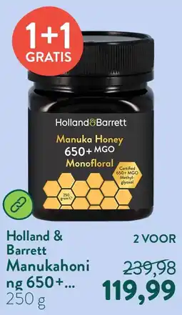 Holland & Barrett Manukahoning 650+ MGO Monofloraal aanbieding